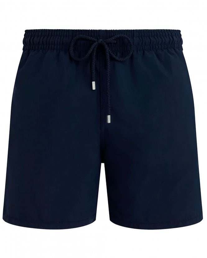 Vilebrequin Mens Moorea Classic Fit Solid Swim Shorts - Navy (Blue Marine)