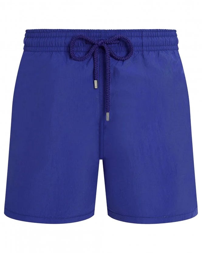 Vilebrequin Mens Moorea Classic Fit Solid Swim Shorts - Royal Blue (Versailles)