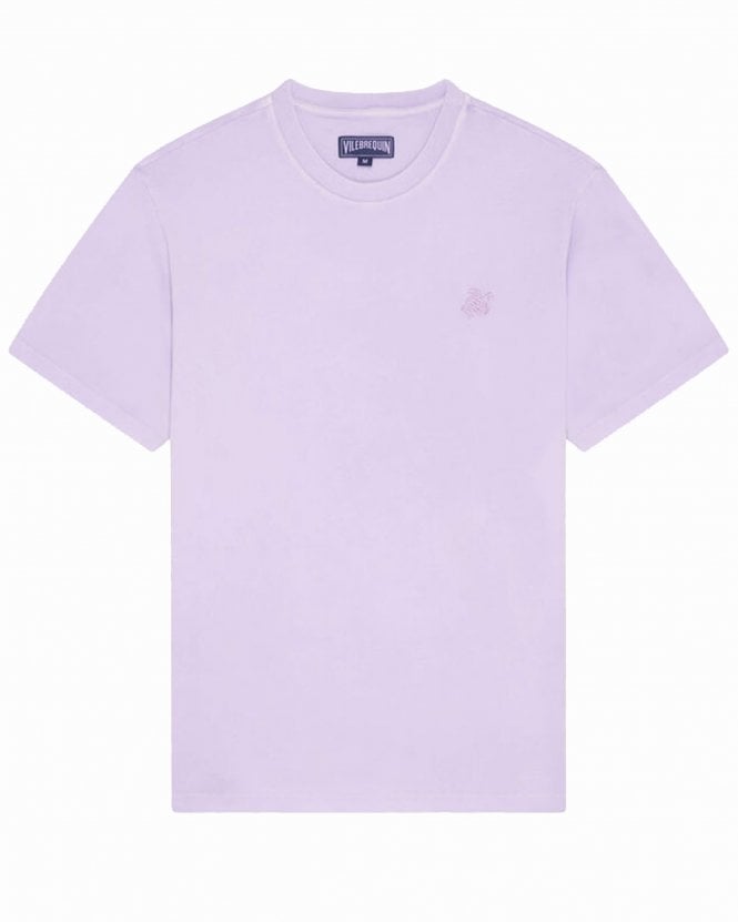 Vilebrequin Mens Tangent Turtle T-Shirt - Kunzite (Pale Purple)