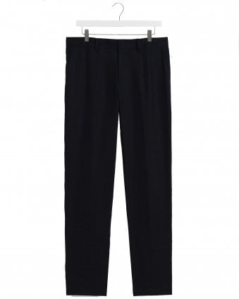 Mens Alp Slim-Fit Linen Trousers - Midnight Navy