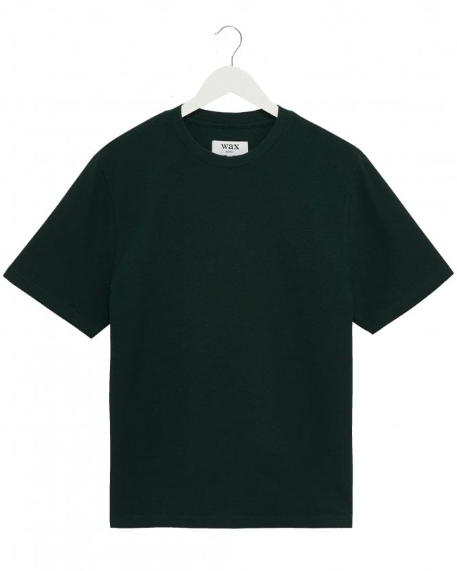 Wax London Mens Dean Regular Fit Textured T-Shirt - Bottle Green 