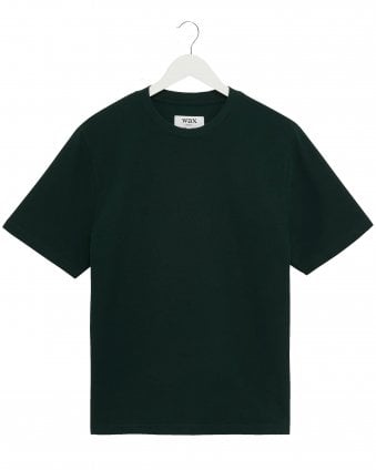 Mens Dean Regular Fit Textured T-Shirt - Bottle Green 