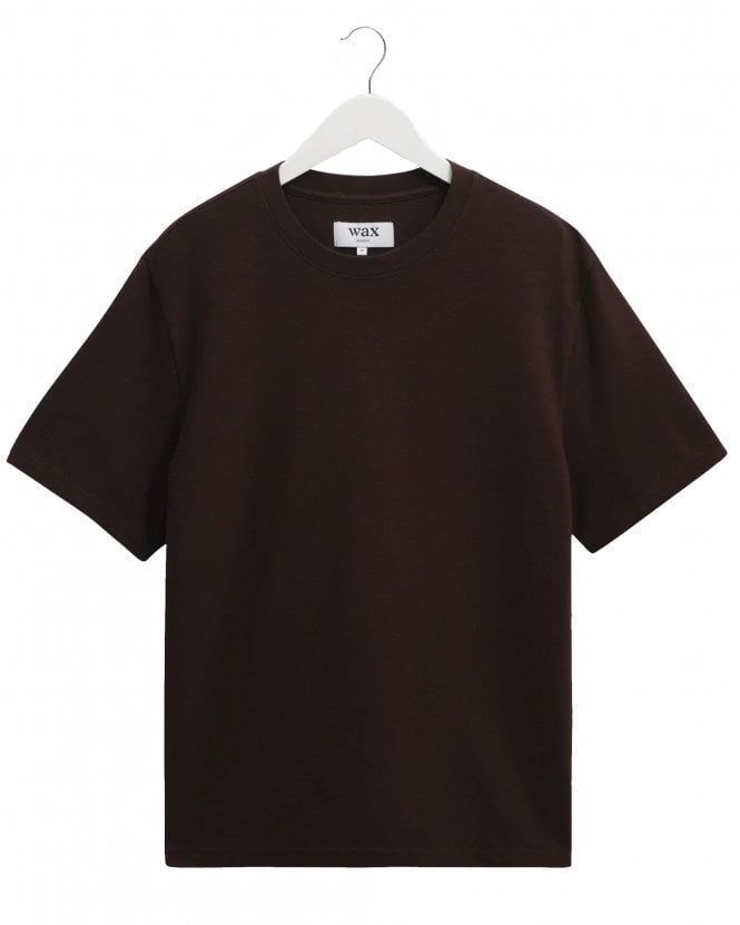 Wax London Mens Dean Regular Fit Textured T-Shirt - Dark Brown