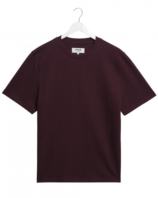 Wax London Mens Dean Regular Fit Textured T-Shirt - Dark Purple
