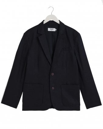 Mens Fintry Line Single Breasted Blazer Jacket - Midnight Navy